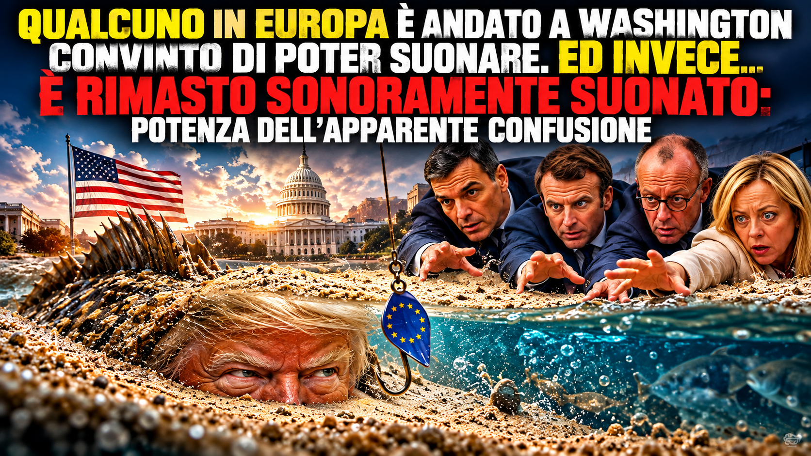 QUALCUNO IN EUROPA È ANDATO A WASHINGTON CONVINTO DI POTER SUONARE. ED INVECE… È RIMASTO SONORAMENTE SUONATO: POTENZA DELL’APPARENTE CONFUSIONE